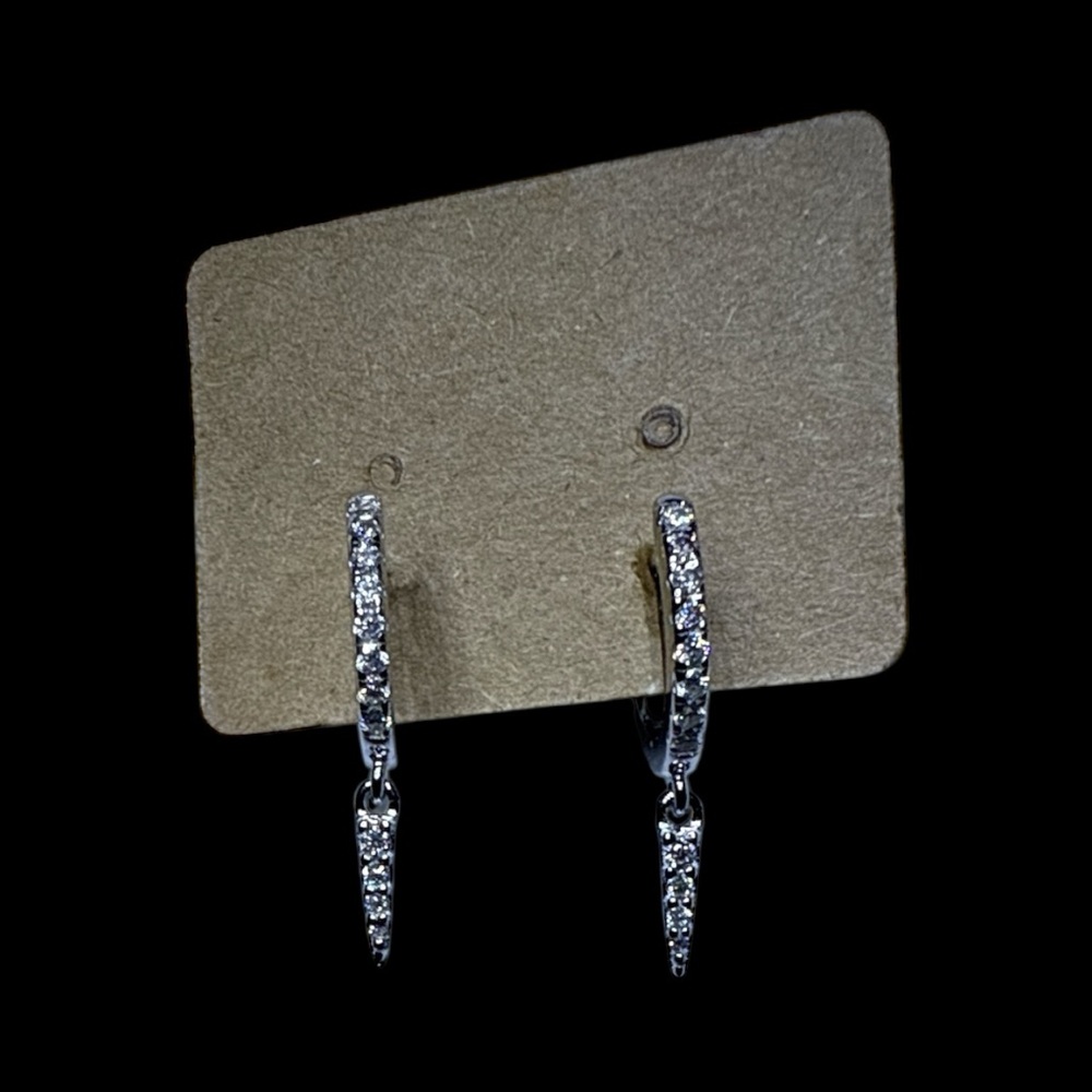 Genuine‎ moissanite, huggy earrings